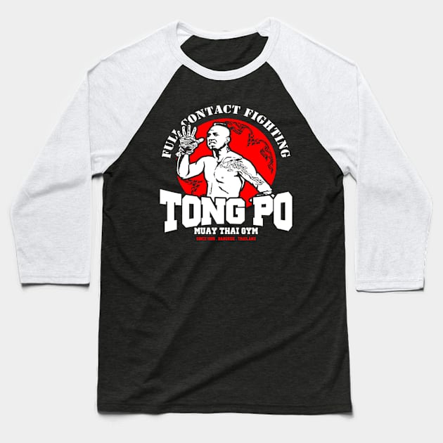 New Tong Muay Thai PO  Fighter Villain Van  Kickboxer Damme Baseball T-Shirt by Shauna Haley